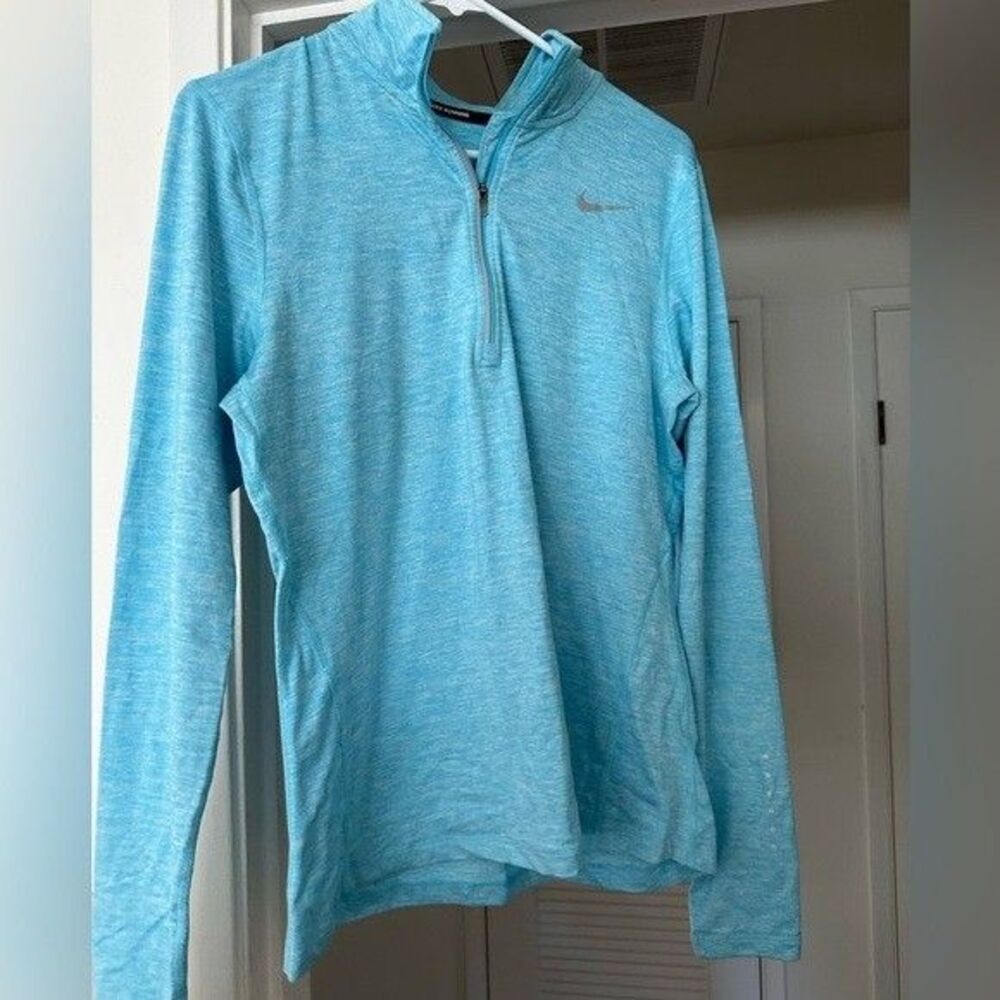 Nike Dri-Fit Long sleeve Long sleeve Light Blue Workout Sweat Resistant Top